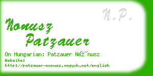nonusz patzauer business card